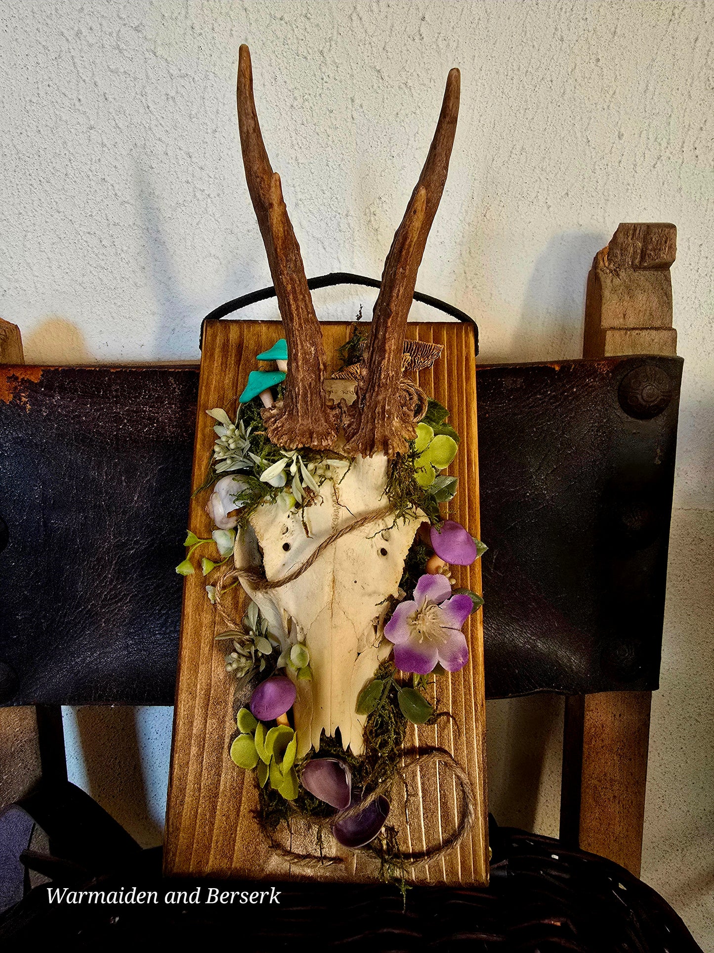 Fantasy decoration made of deer skull