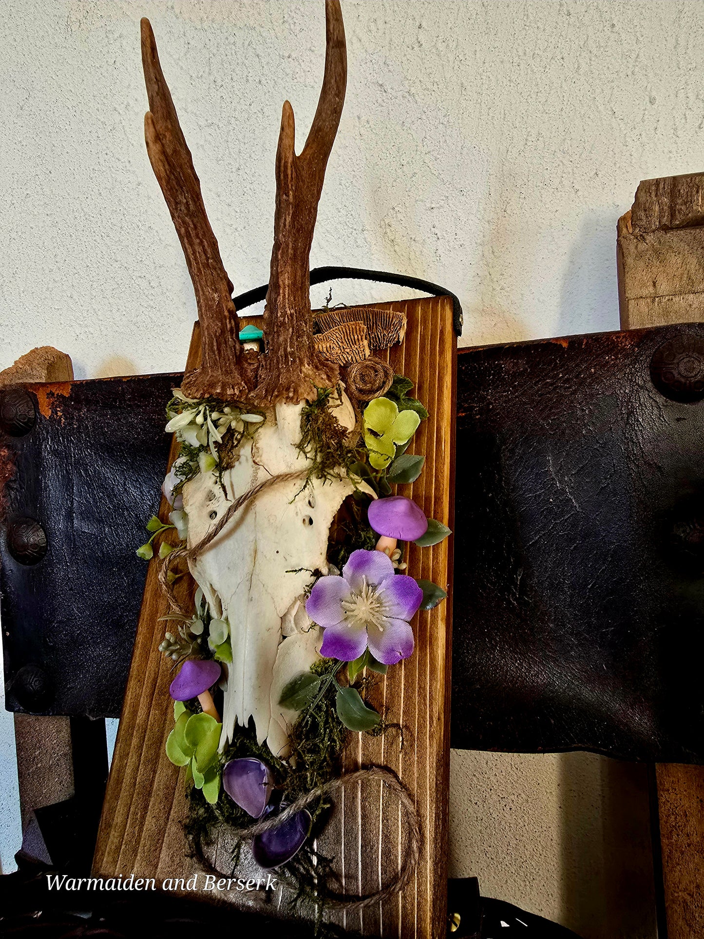 Fantasy decoration made of deer skull