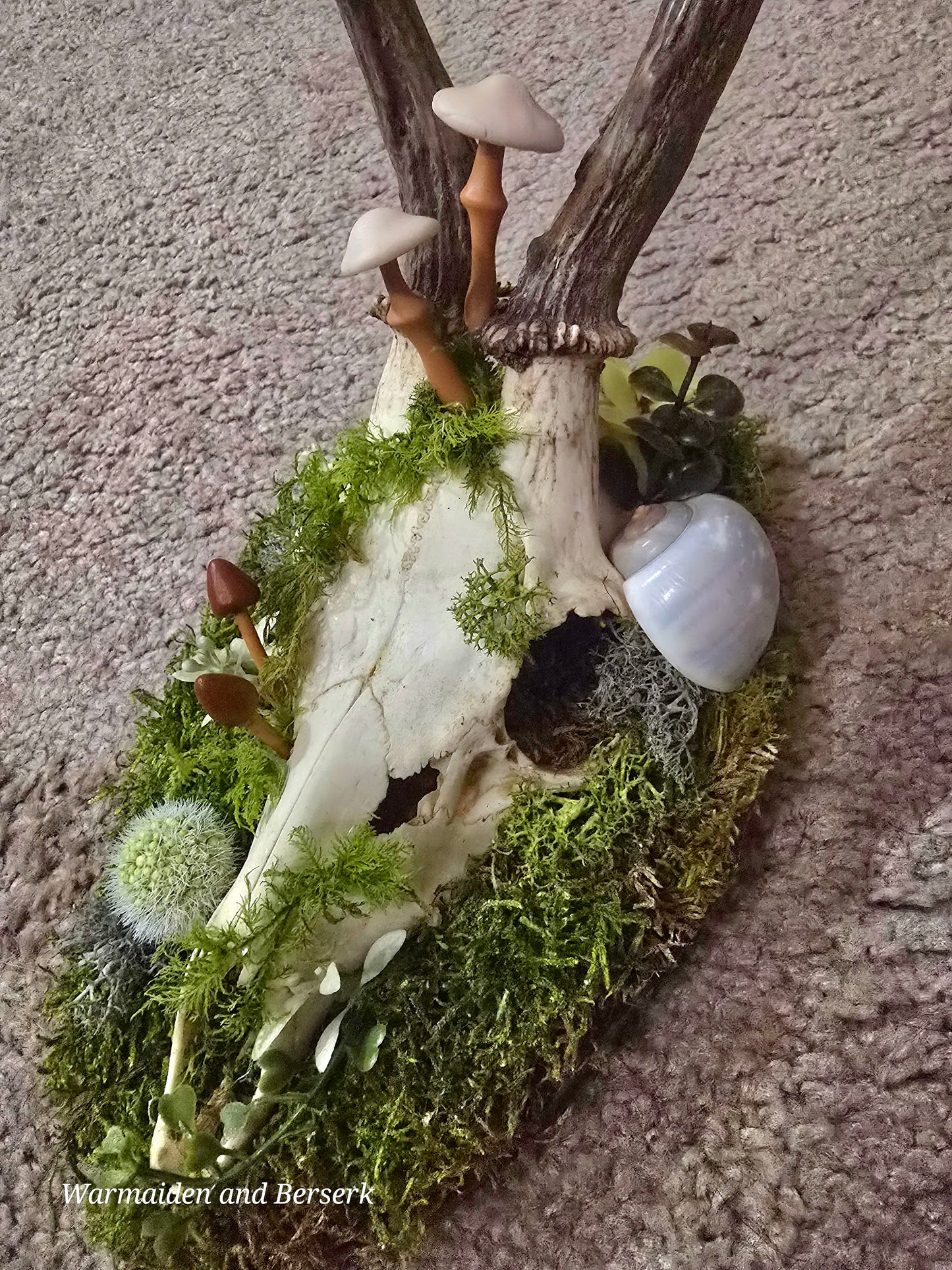 'Forest God' made of deer skull