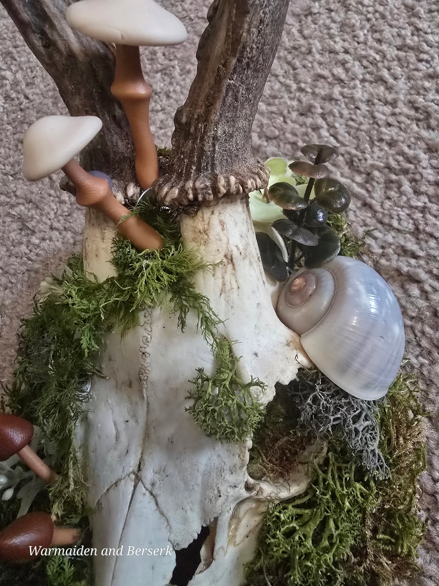 'Forest God' made of deer skull