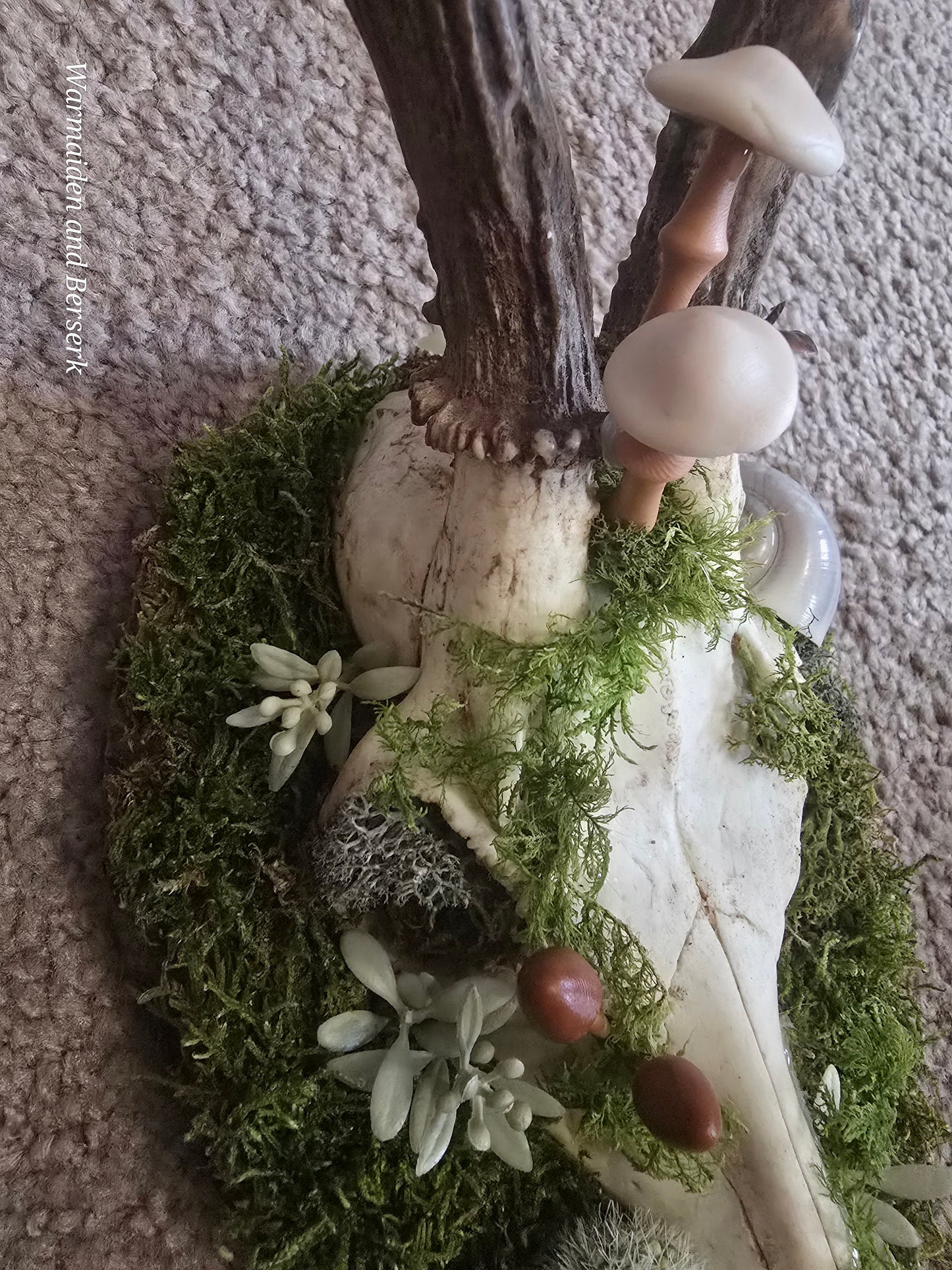 'Forest God' made of deer skull