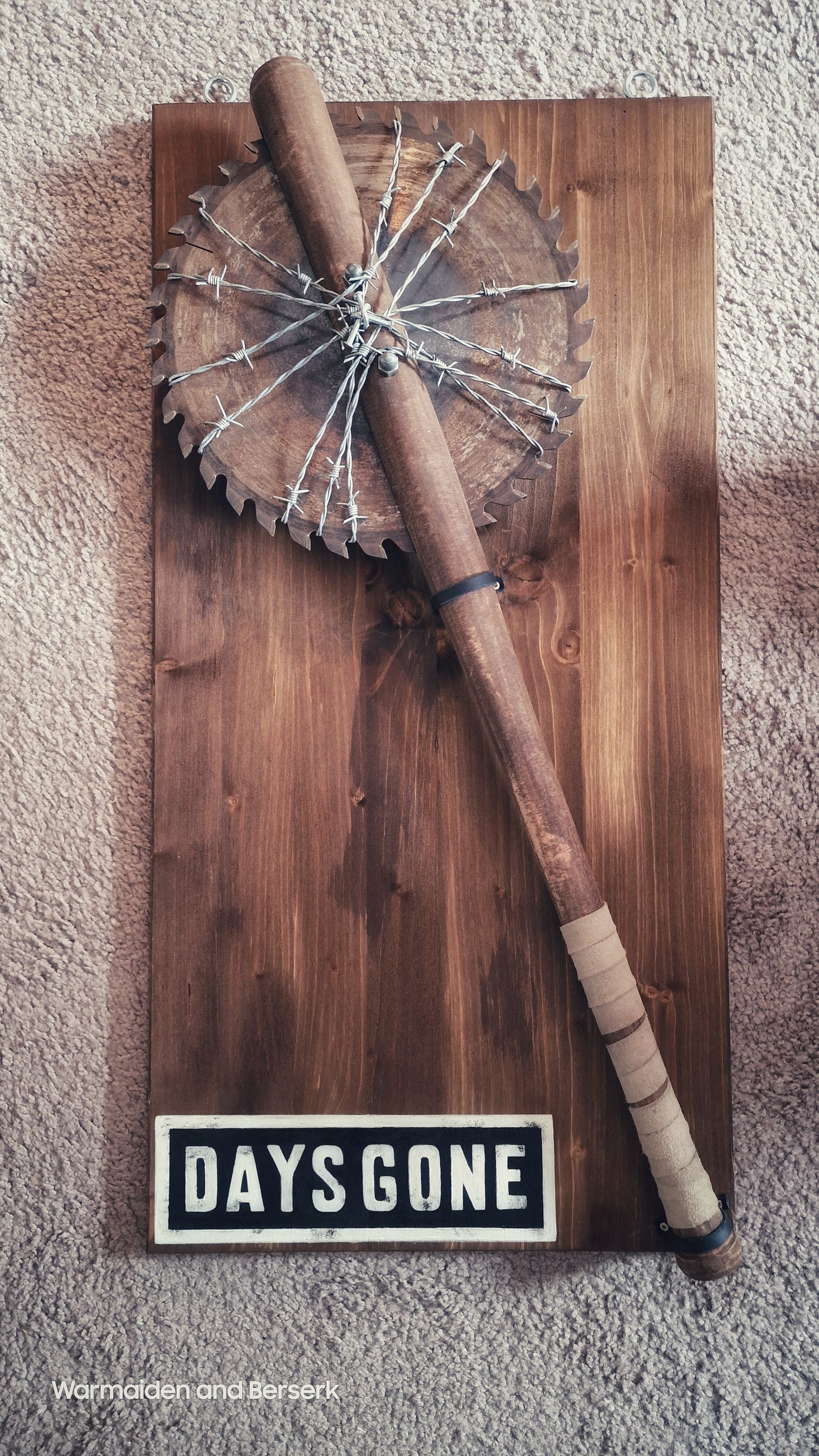 'Days Gone' Baseball Bat Axe on Display