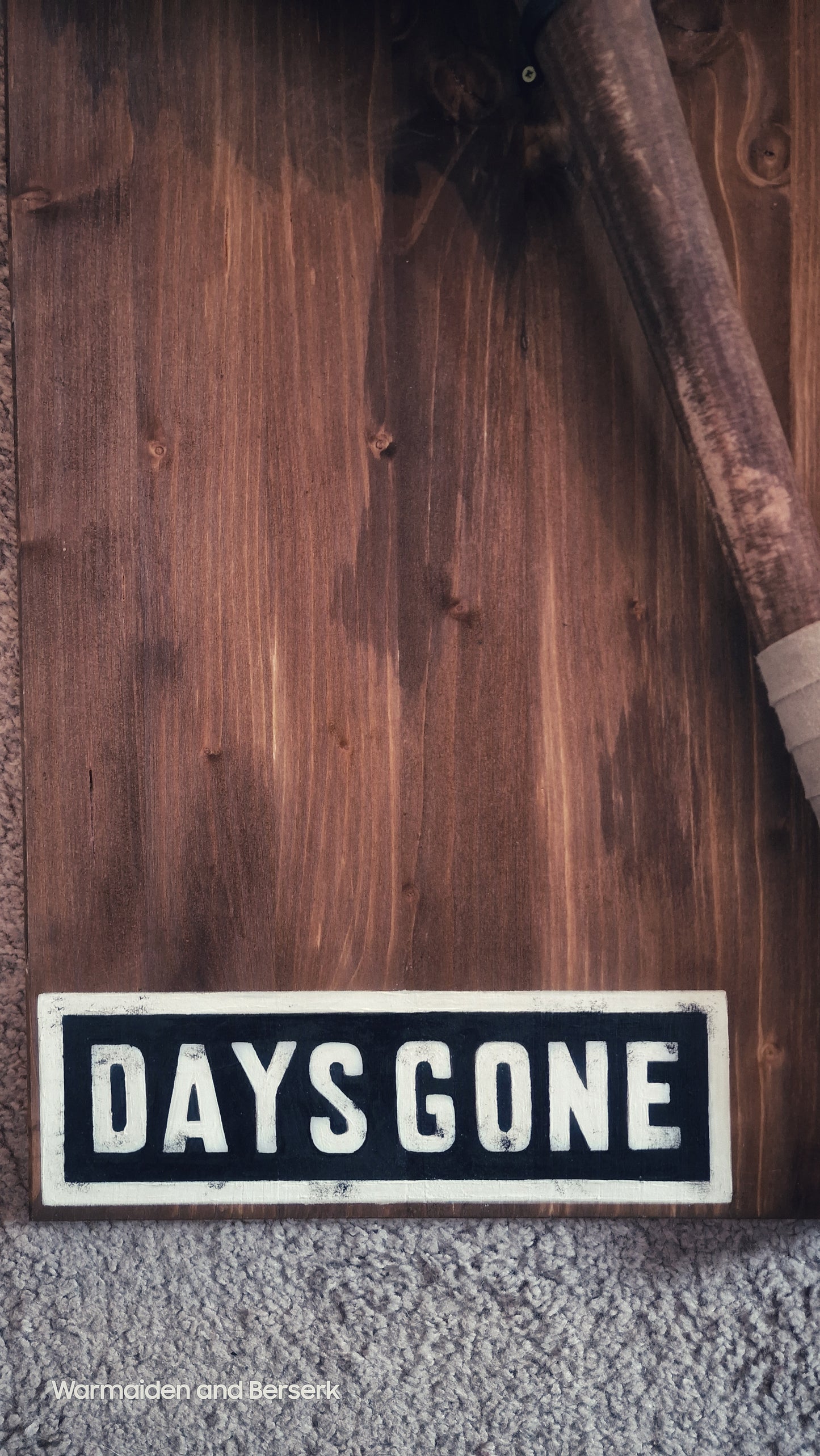 'Days Gone' Baseball Bat Axe on Display