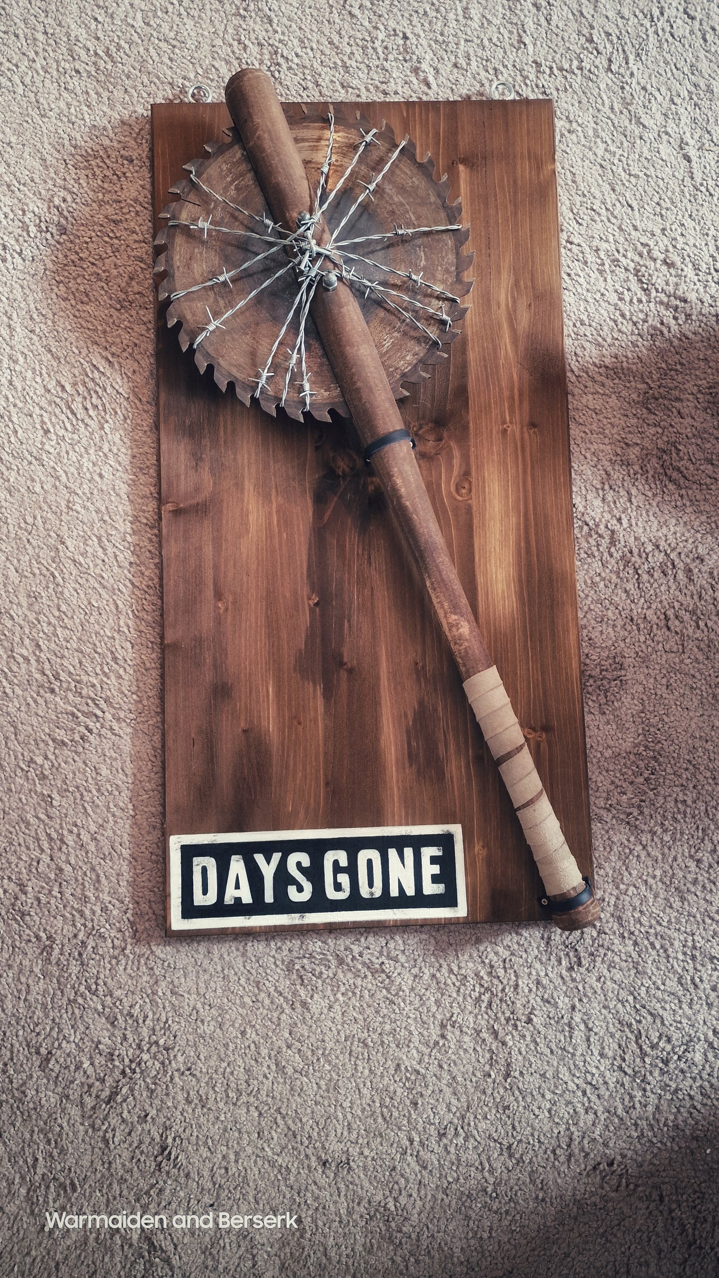 'Days Gone' Baseball Bat Axe on Display