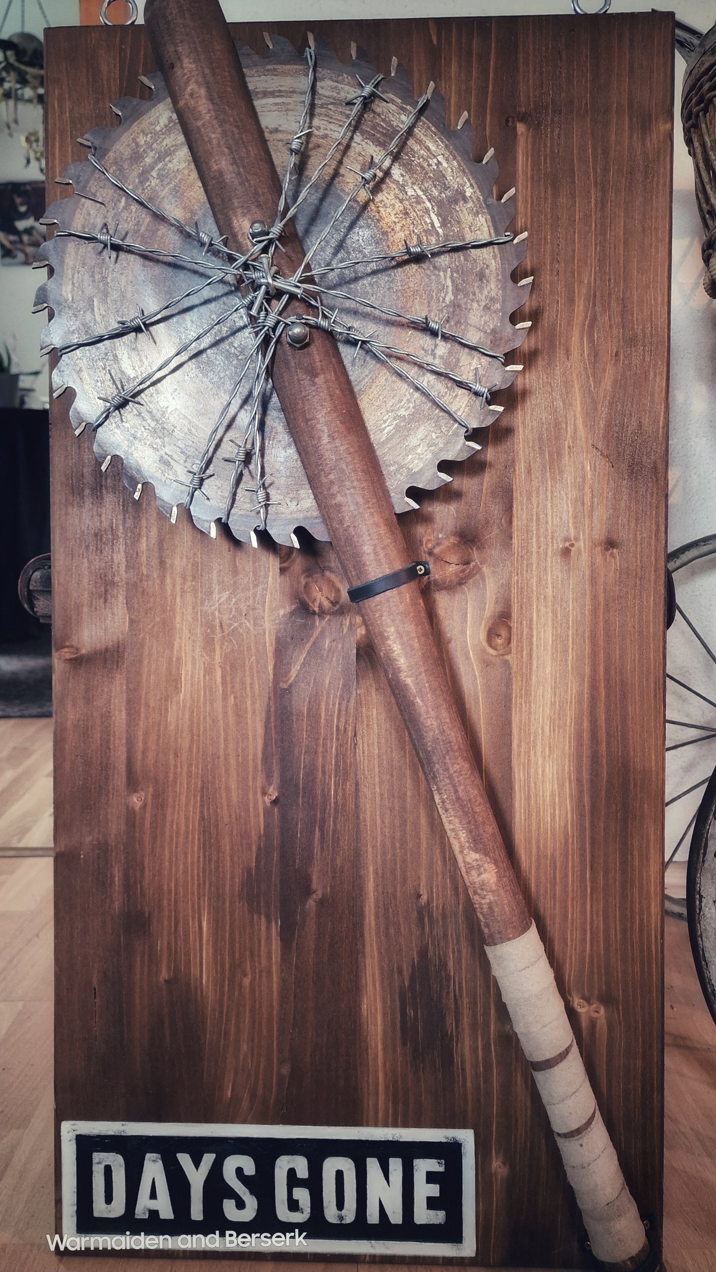 'Days Gone' Baseball Bat Axe on Display