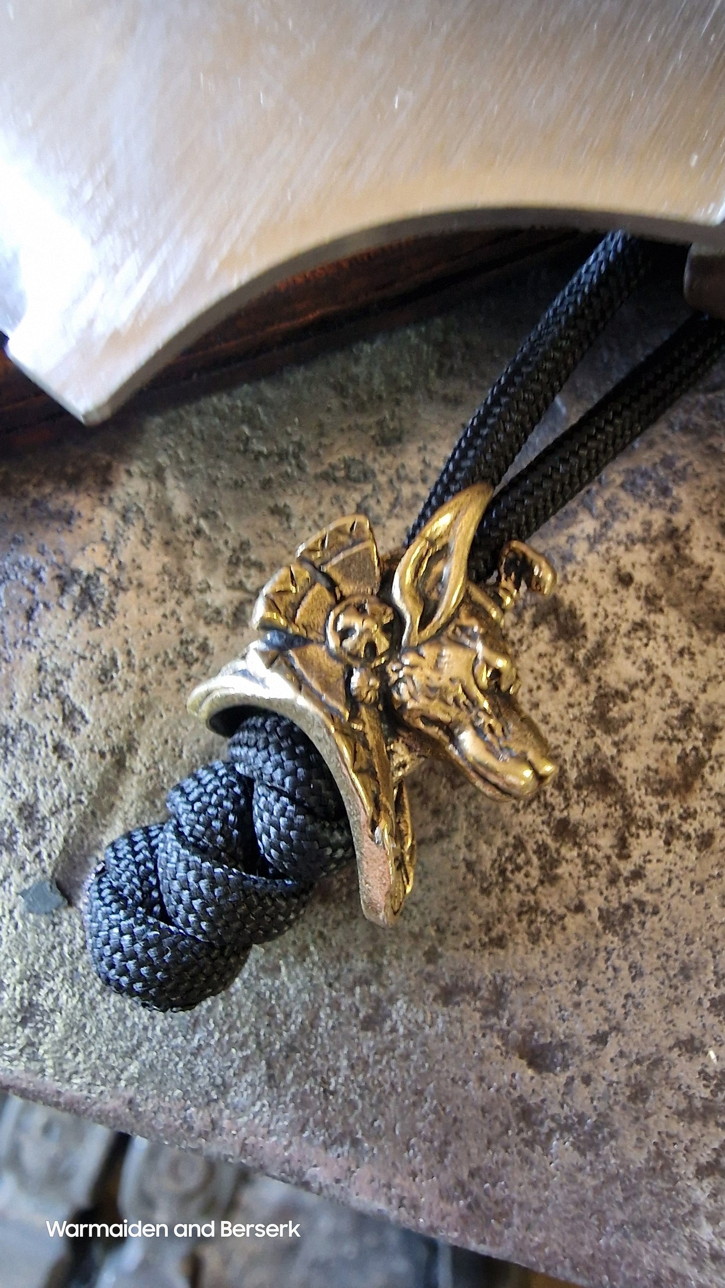 Hand-forged small knife in Chepesh form made of carbon steel with robust leather sheath