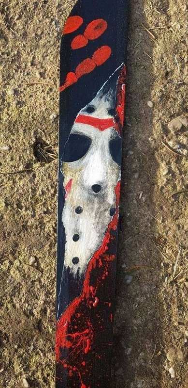 Handbemalte Machete mit Jason Voorhees Motiv