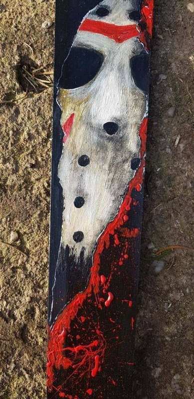 Handbemalte Machete mit Jason Voorhees Motiv