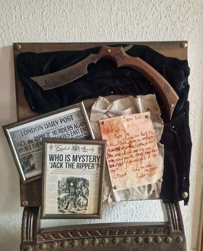 Handgefertigtes Jack the Ripper Display 'From Hell', mit großem handge