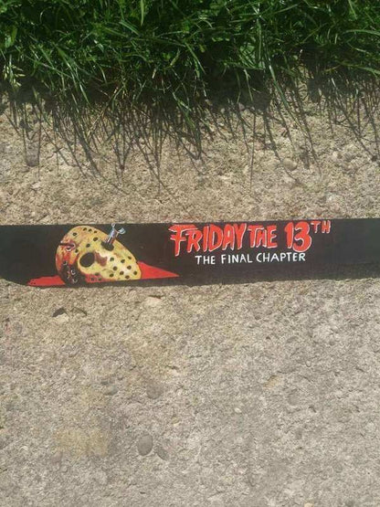 Handbemalte Machete aus Federstahl mit Jason Voorhees