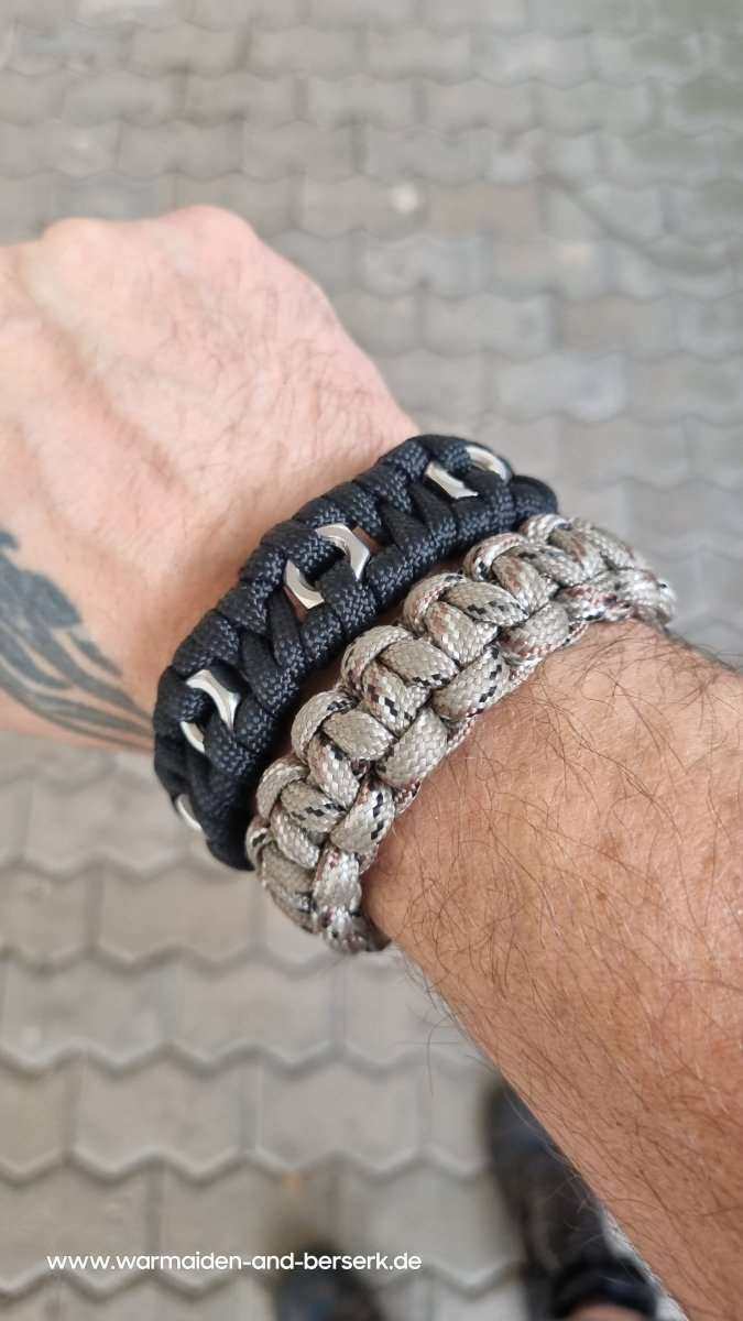 Einfaches Paracord Armband 'Cobra Knot' The Mechanic mit eingewebten S