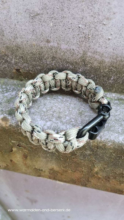 Einfaches Paracord Armband 'Cobra Knot' Tundra Small