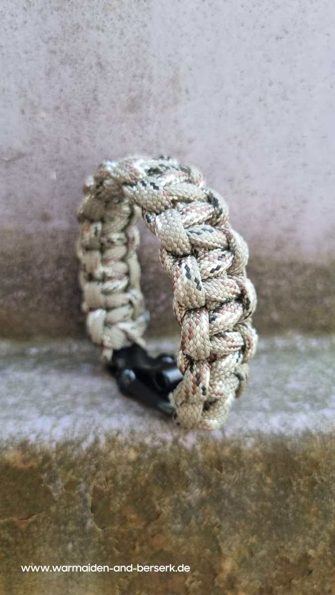 Einfaches Paracord Armband 'Cobra Knot' Tundra Small