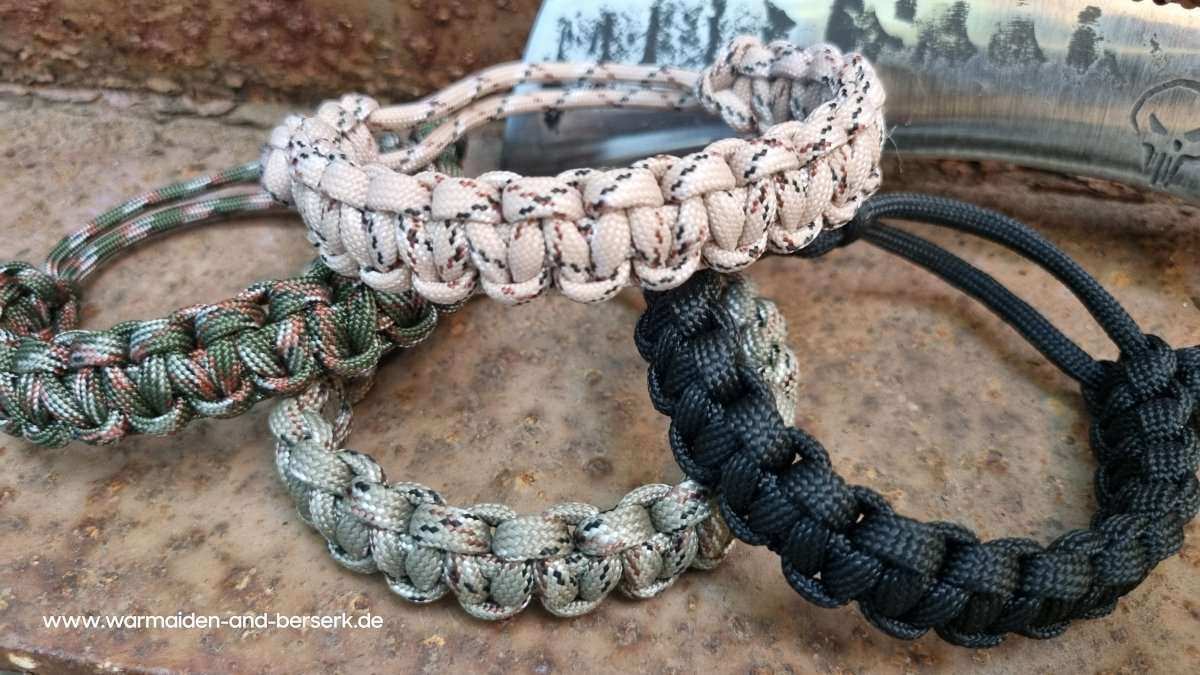 Einfaches Paracord Armband 'Mad Max' in 4 unterschiedlichen Fabgebunge