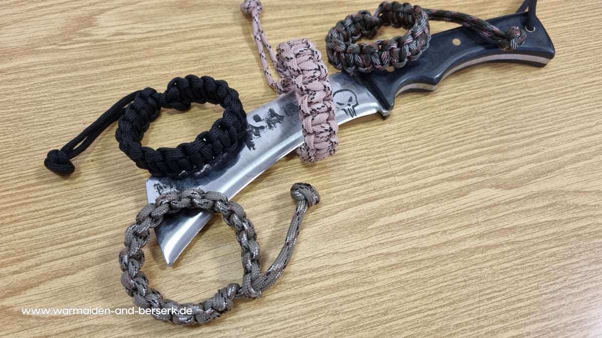 Einfaches Paracord Armband 'Mad Max' in 4 unterschiedlichen Fabgebunge