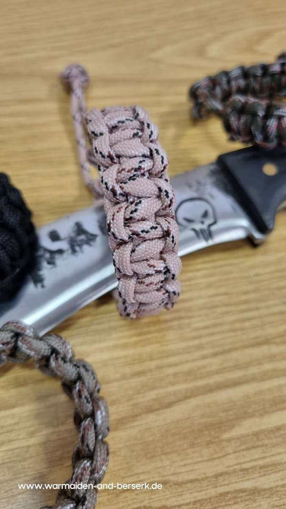 Einfaches Paracord Armband 'Mad Max' in 4 unterschiedlichen Fabgebunge