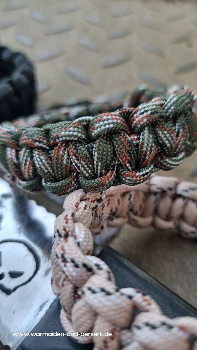 Einfaches Paracord Armband 'Mad Max' in 4 unterschiedlichen Fabgebunge