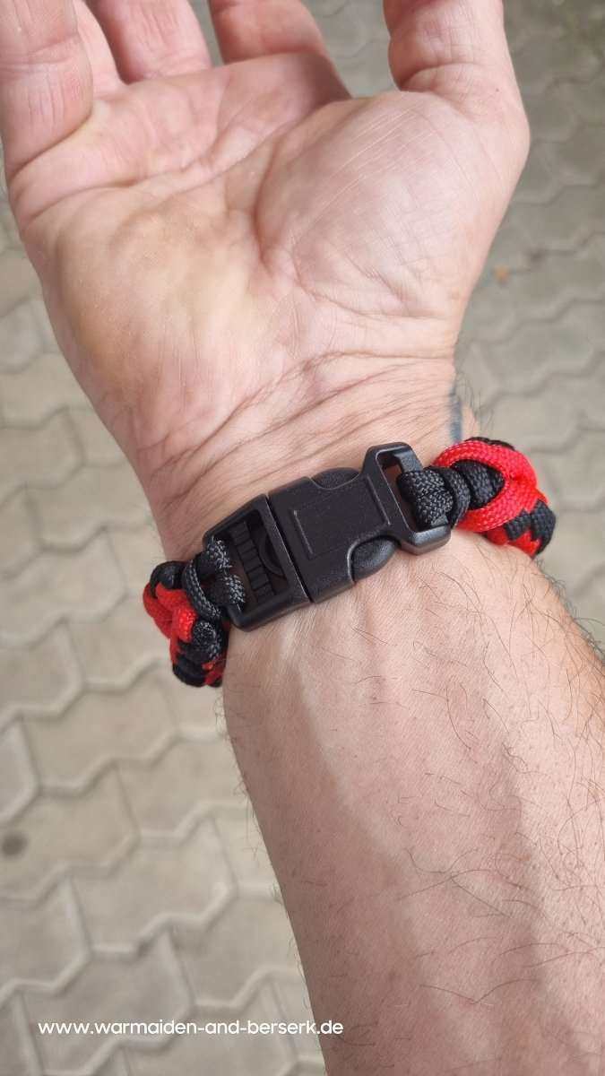 Einfaches Paracord Armband Red Night