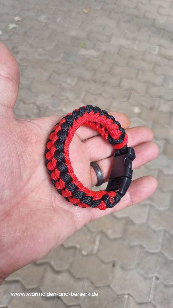 Einfaches Paracord Armband Red Night