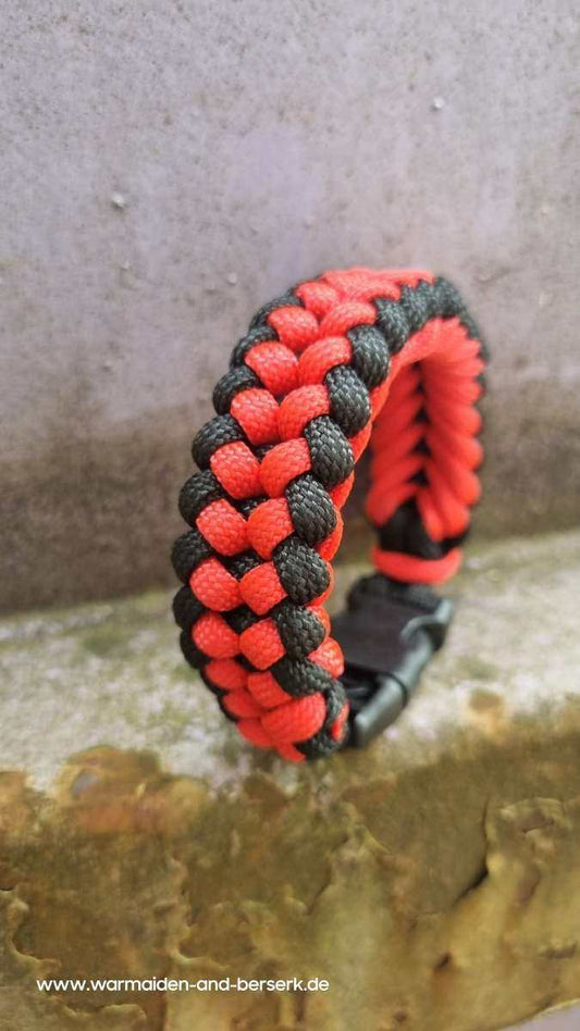 Einfaches Paracord Armband Red Night