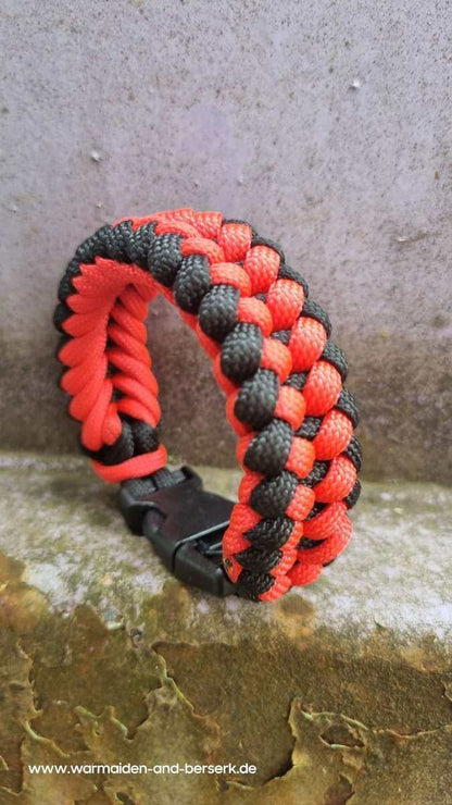 Einfaches Paracord Armband Red Night