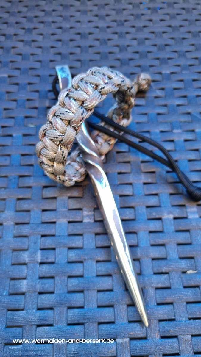 Handgeschmiedeter Paracord Marlin Spike aus Schmiedebronze