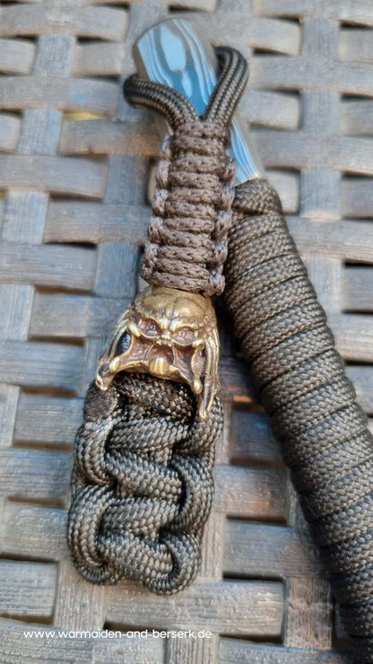 Handgeschmiedeter Paracord Marlin Spike aus Damaszener Stahl, mit Grif