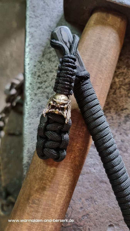 Handgeschmiedeter Paracord Marlin Spike aus Damaszener Stahl, mit Grif