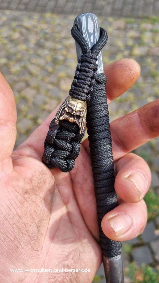 Handgeschmiedeter Paracord Marlin Spike aus Damaszener Stahl, mit Grif