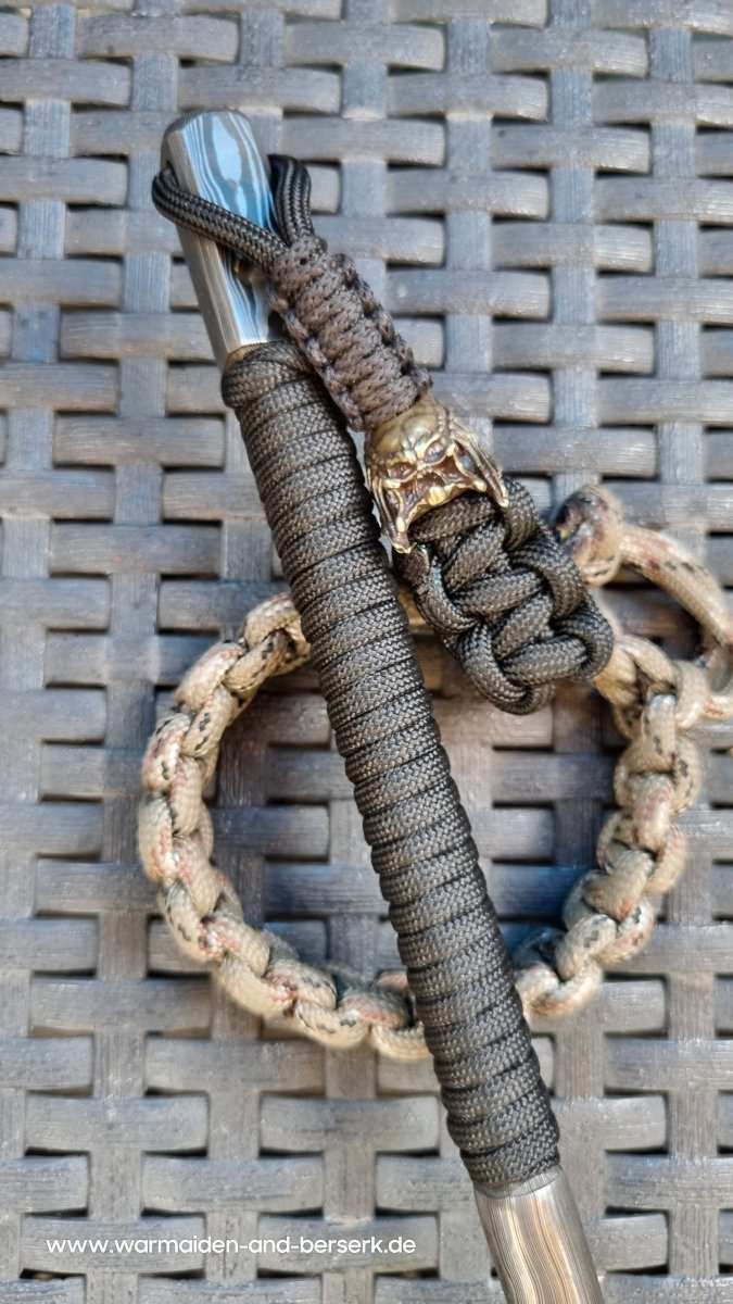 Handgeschmiedeter Paracord Marlin Spike aus Damaszener Stahl, mit Grif