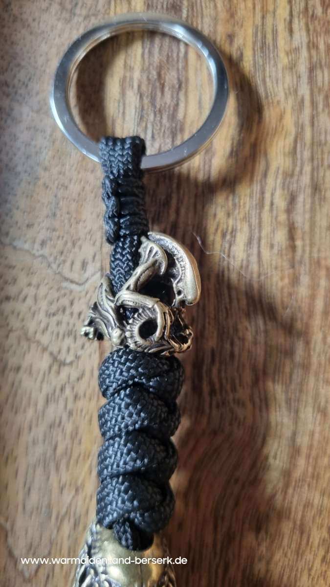 Einfacher Paracord Key Chain mit 'Predator' und 'Alien' Perle