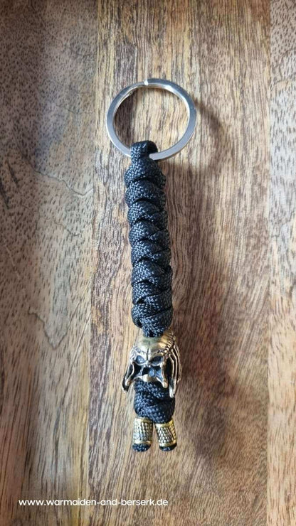 Einfacher Paracord Key Chain mit 'Predator' und 'Alien' Perle