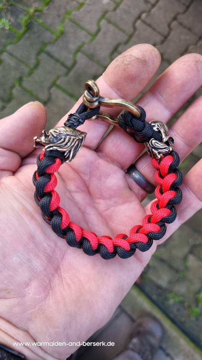 Shark Knot Paracord Armband "Alien vs Predator" mit Predator und Alien