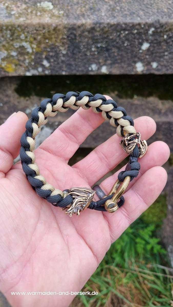 Shark Knot Paracord Armband "Alien vs Predator" mit Predator und Alien