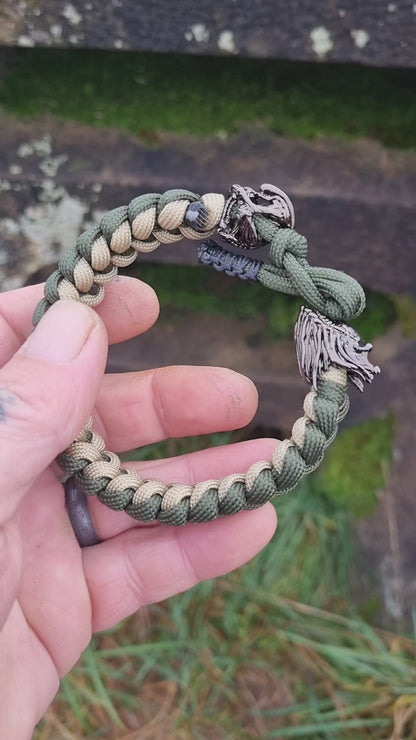 Paracord Armband mit Alien und Predator Bead Perlen