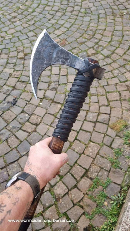 Handgeschmiedete Fantasy Conan Axe "Tauranische Axt" aus Karbonstahl, 