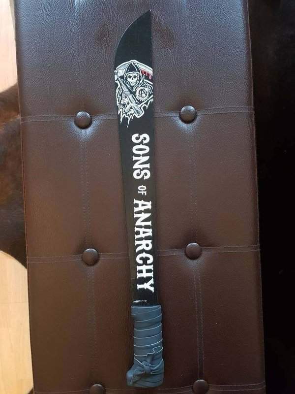 Handbemalte Sons of Anarchy Machete aus Federstahl